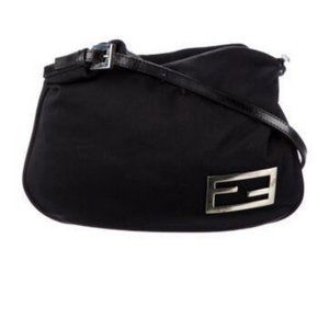 Vintage Black?Fendi Mini Shoulder Bag